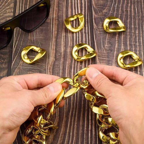 Set De Sombrero De Rapero Con Gafas De Sol Con Cadena De Hip