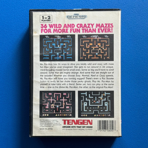 Ms. Pac-man Sega Genesis Original (Usado)