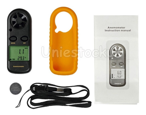 Imagen 4 de 6 de Anemómetro Digital Portátil De Lcd Viento Velocidad Medidor