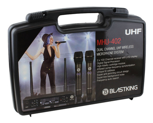 Micrófono Inalámbrico Doble De Mano Uhf