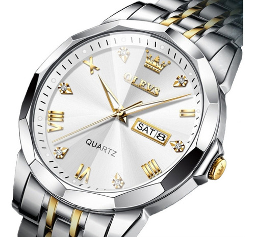 Reloj Olevs De Cuarzo Con Diamantes For Hombre.