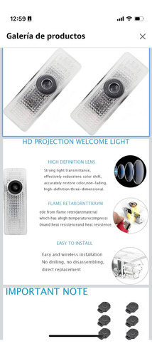 Luz De Logotipo Para Puerta De Automóvil, Proyector