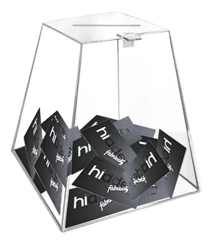 Urna Acrílico Transparente Piramide 20x20x12cm