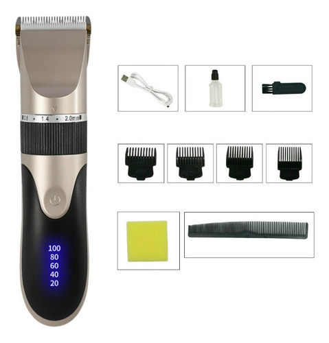 Cortapelos Recargable Barba Trimmer Con Pantalla Led