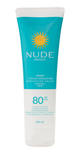 Protector Solar Nude Sensación Liviana Spf80 120ml Nude