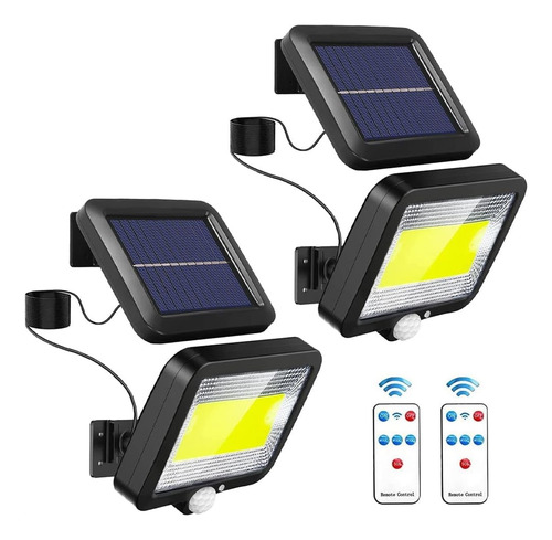 2pack Lampara Solar Exterior Con Sensor Movimiento 3 Modos