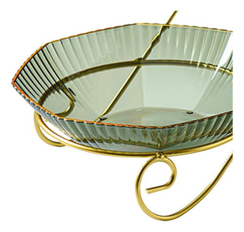 . Frutero Green Luxury Fruit Plate De 3 Capas Transparent