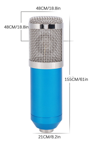 Micrófono Capacitivo Bm800 Negro Capacitivo Para Grabación