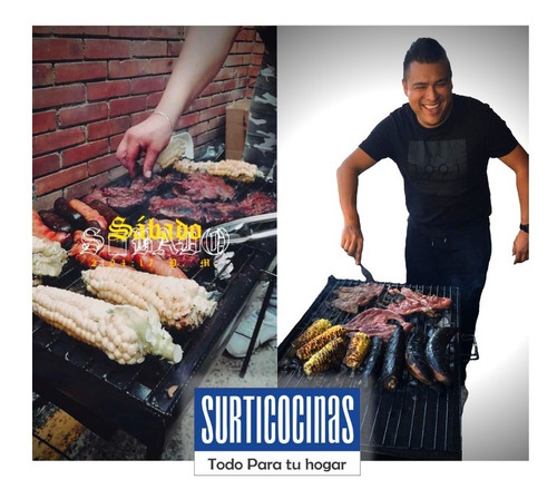 Asador A Carbon Desarmable Clasico 57x40
