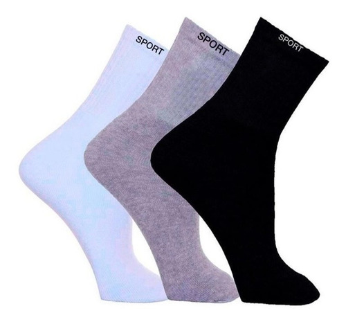 Imagem 1 de 4 de Meias Masculina Kit 12 Pares Cano Alto Muito Barato Colors