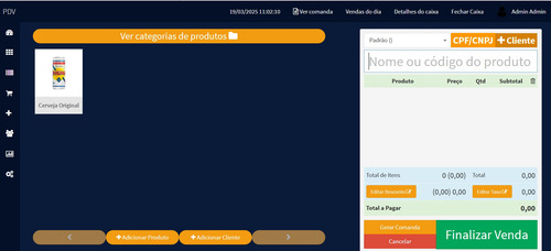 Script Sistema Pdv Vendas,caixa, Estoque Em Php