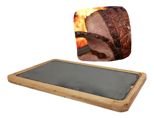 Tabla Para Asado Con Placa De Hierro 30x16 Calor Brogas