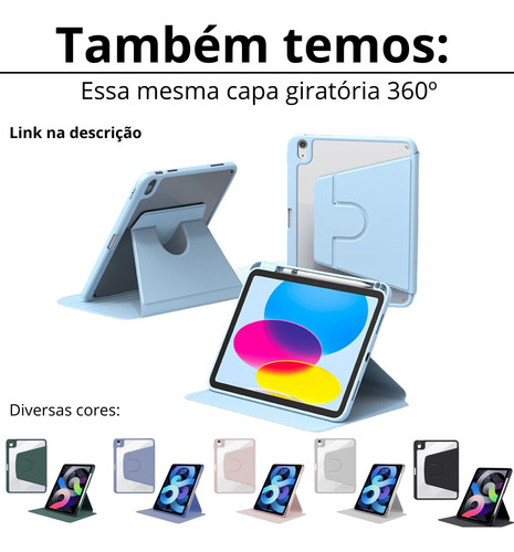 Capa Case Transparente P/ iPad Air 4 iPad Air 5 Modelo 2022