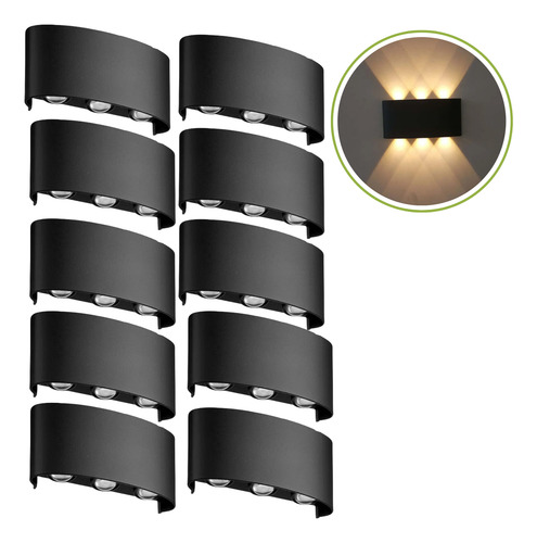 Kit 10 Luminária Arandela Led  6 Focos  6w De  Iluminação