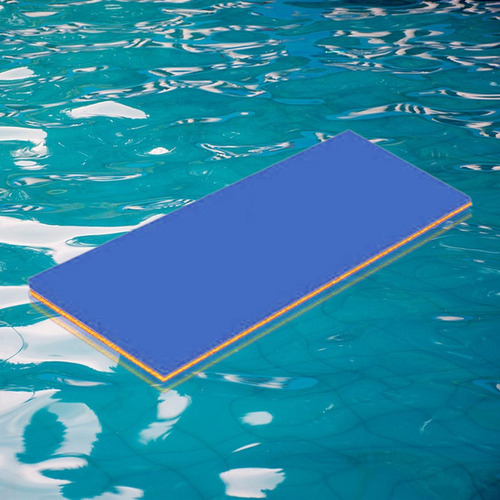 Colchoneta De Agua Flotador Para Piscina, Balsa Azul Naranja
