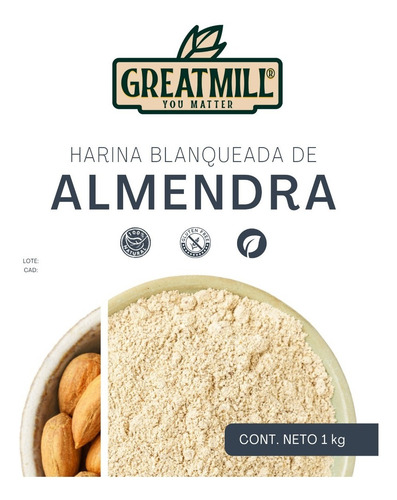 Imagen 2 de 5 de Harina De Almendras Para Macarons Comestibles Premium 1 Kg