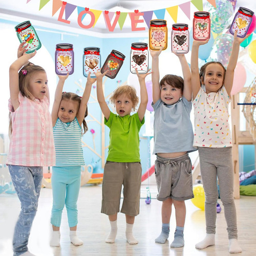 48 Tarjetas Botella Amor San Valentín Con Accesorios