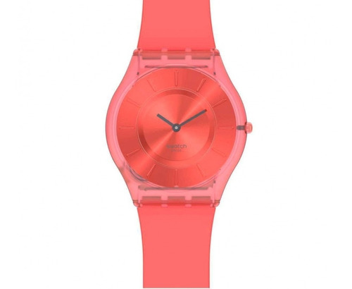 Reloj Swatch Ss08r100 Sweet Cora Dama Silicona Chato