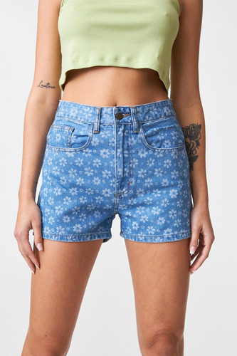 Short Mom Print Billabong Mujer