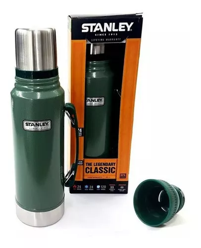 Termo Stanley 1 litro color verde con tapón cebador