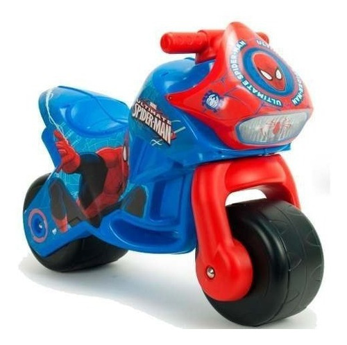 Moto Montable Correpasillos Infantil Twin Spiderman Injusa Color Azul