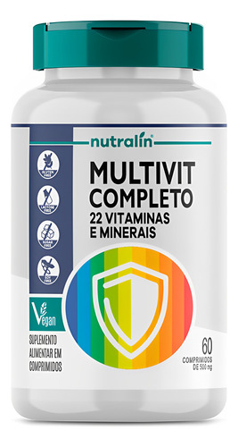 MultivitamĂnico Completo Vitaminas E Minerais 60 Comp.