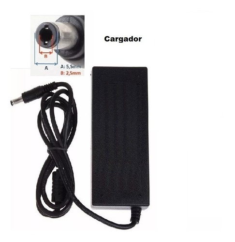 Imagen 1 de 1 de Puntotecno - Cargador Notebook 19v-3a Jack 5,5x2,5mm