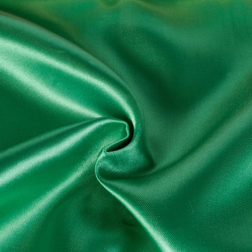 Tela Raso Satin Color Verde Navidad Por Metro