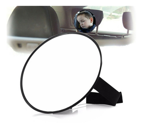 Imagen 4 de 7 de Espejo Trasero Grande Universal Para Auto Ideal Para Observar Al Bebé - Baby Innovation Color Negro