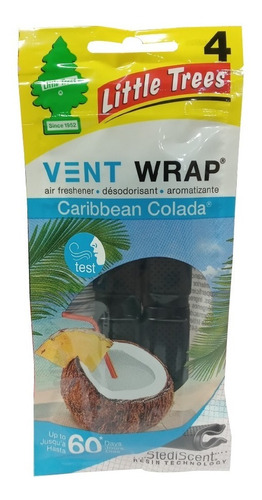 Ambientador Para Carro Vent Wrap Little Tree Caribbean Colad