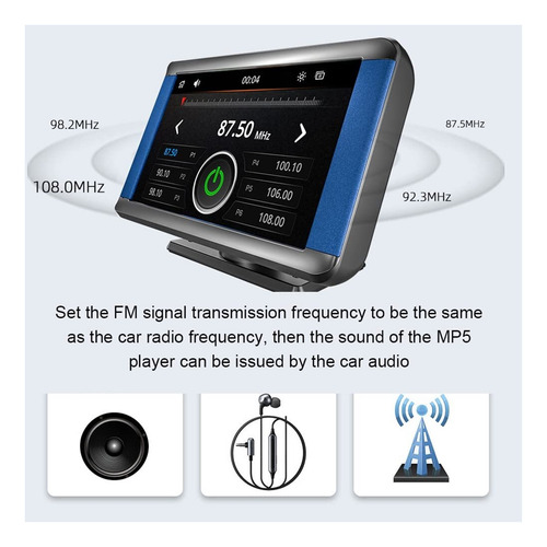 Reproductor De Mp5 Bt For Automóvil De 7 Pulgadas Receptor
