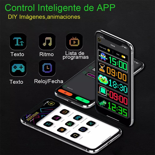 Painel Led Flexível, Tela Matriz Rgb, Bluetooth 12x60cm 2025