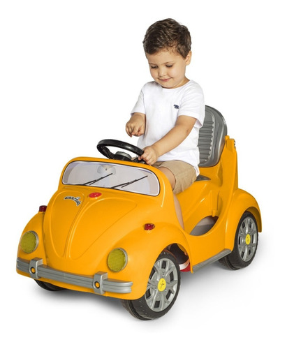 Carrinho Fusca De Passeio Com Pedal 1300 Fouks Calesita Cor Amarelo