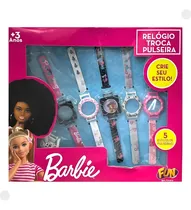 Comprar Barbie Relógio Troca Pulseiras Com 5 Pulseiras Fun