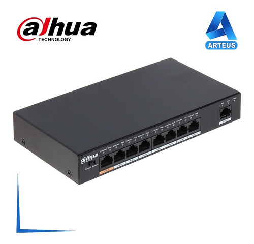 Dahua Pfs3009-8et-96 - Switch Poe 8 Puertos 10/100 - 96w