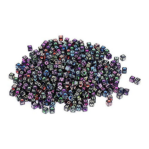 Paquete De 500 Hacer Joyas, De Cubo Mezcladas Letra...