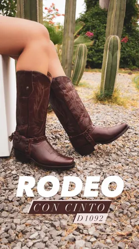 Bota Vaquera Rodeo Para Dama Horsag Piel