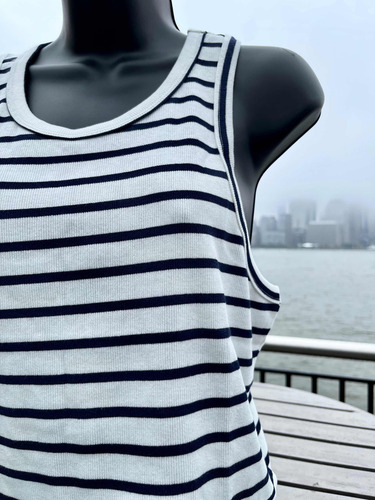 Gap Blusa Project Cropped Stripe Rib Tank Top Rayas Tirantes