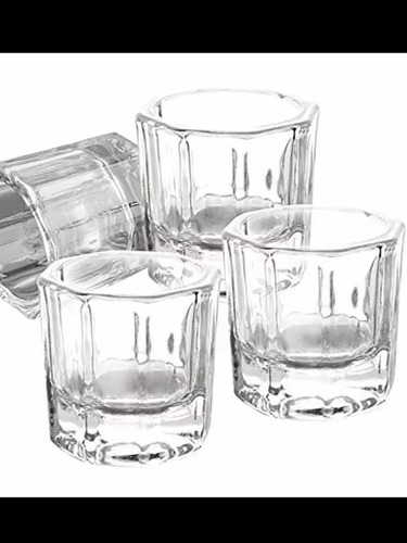 Vaso  Soporte Cristal Para Uñas Acrílicas