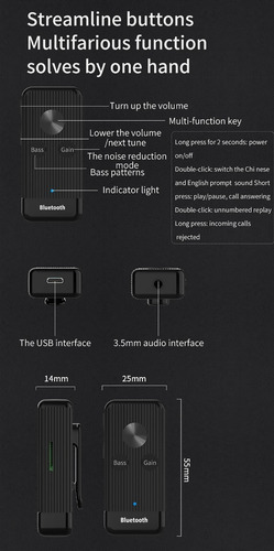 Receptor Audio X8 Bluetooth 5.0 Bass Cancelación De Ruido Sd