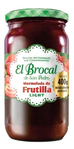 Mermelada Artesanal Light De Frutilla Sin Tacc El Brocal