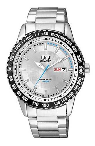 Reloj Q&q By Citizen para hombre A194-201 y metal plateado