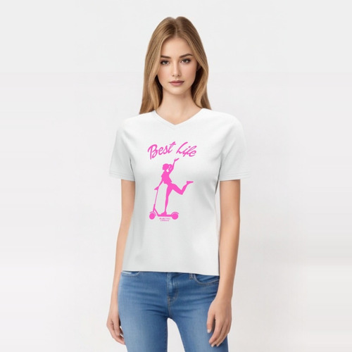 Playera Barbie Girl Scooter Rider 100% Algodon