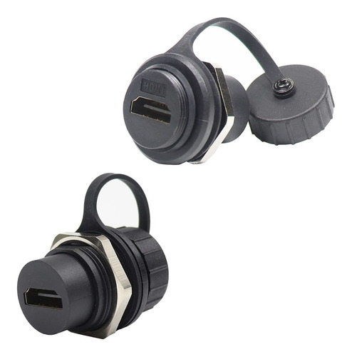 Acoplador Hdmi Impermeable 2 Conector Montaje Panel 4k