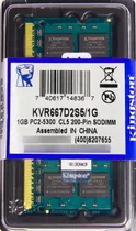 Comprar Memória Kingston Ddr2 1gb 667 Mhz Notebook  16 Chips 1.8v -