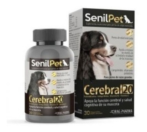 Senilpet Cerebral 20 Raza Grande (30 Comp)