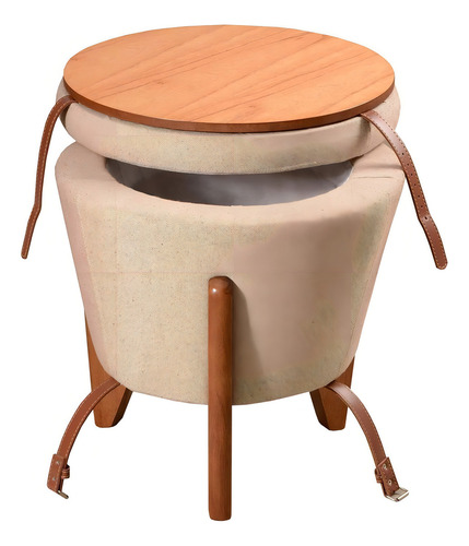 Puff Decorativo Baú Flex Tampo Para Mesa Centro Zeus