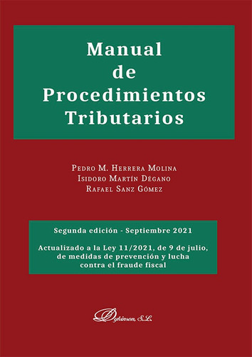 Manual De Procedimientos Tributarios, De Herrera Molina, Pedro M.. Editorial Dykinson, S.l., Tapa Blanda En Español