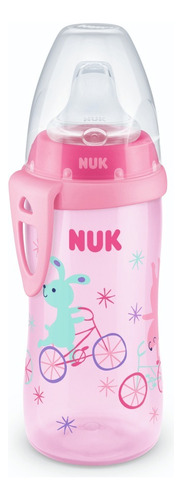 Vaso para bebés antiderrame NUK Active Cup de Conejo color rosa de 300mL