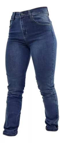 Pantalon Moto Mujer Nine To One Jean Protecciones